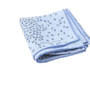Hermes Sky Blue Patterned Scarf